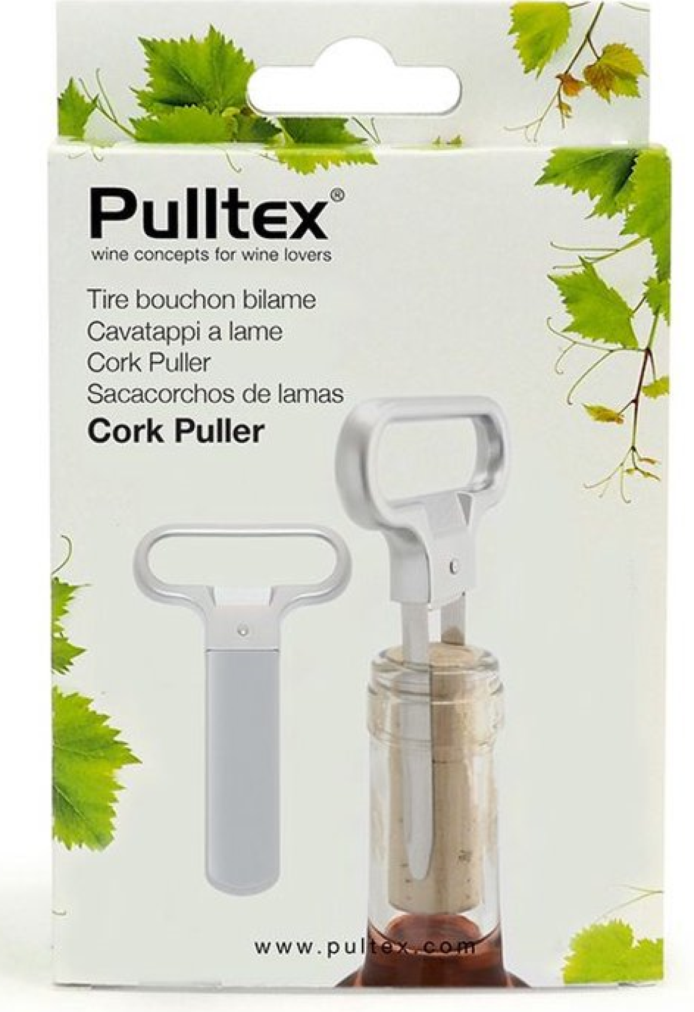 Cork Puller Corkscrew Bilame ecoblister