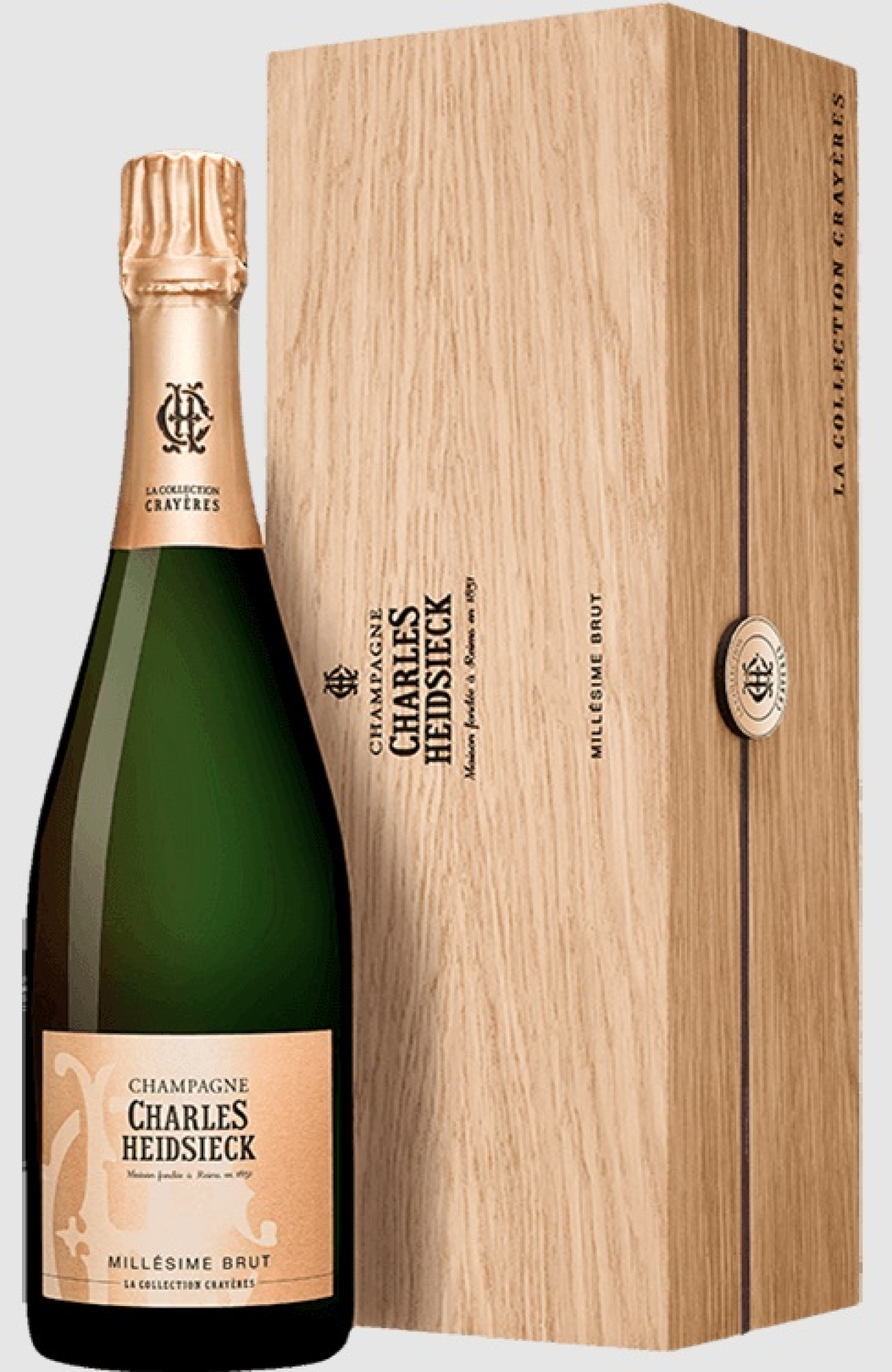 Charles Heidsieck Champagne Crayeres in kist