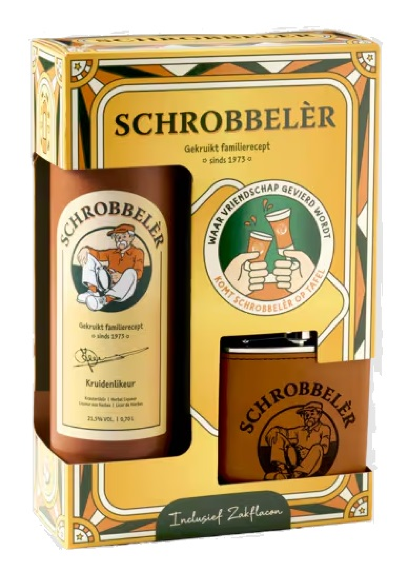 Schrobbelèr 70 cl met luxe zakflacon